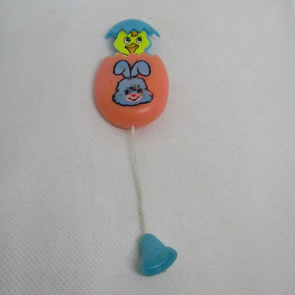 Vintage Pop Up Easter Egg Brooch Pop Up Chick Easter Egg Brooch Pink Plastic Egg